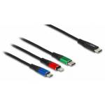  "Delock-DeLOCK Cble USB de chargement 3-en-1 USB Type-C™  Lightning™ / Micro USB / USB Type-C™, 1 m-Delock-Adapter/Cable"