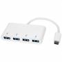 Startech - StarTech.com USB-C Hub - 4 Port USB3.0 - USB C auf 4x USB-A - Bus Powered - Wei - Kompakter USB C Hub - USB Typ-C Adapter