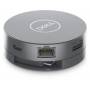 Dell - 6-in-1-USB-C-Multiport-Adapter - DA305 - Kabelgebunden - USB 3.2 Gen 2 (3.1 Gen 2) Type-C - 10,100,1000 Mbit/s - Silber - 3840 x