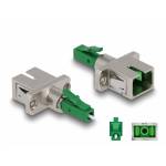 Delock - DELOCK LWL Hybrid Kupplung LC Simplex St zu SC Bu grn