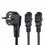 Startech. Com - 2 m Computer Y Stromkabel, 18AWG, EU Schuko auf 2x C13, 10A 250V, Ersatz AC Stromkabel Y Splitter, Drucker Stromkabel, PC Netzka