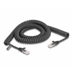 Delock - DELOCK RJ45 Spiralkabel Stecker zu Stecker Cat.5e 3m schwarz