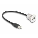 Delock - DeLOCK 88181 cable USB USB 2.0 0,3 m USB A Negro, Plata
