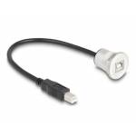 Delock - DeLOCK 88182 cable USB USB 2.0 0,3 m USB B Negro, Plata