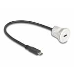 Delock - DeLOCK 88183 cable USB 0,3 m USB C Negro, Plata