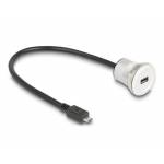 Delock - DeLOCK 88184 cable USB USB 2.0 0,3 m USB B Negro, Plata
