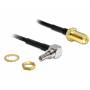 Delock - DeLOCK 88466 CRC-9 SMA Negro, Oro, Plata adaptador de cable