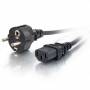 Cables To Go - C2G Universal Netzkabel - Stromkabel - CEE 7/7 (M) bis IEC 60320 C13 - 3 m - geformt - Schwarz - Europa