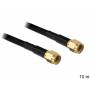 Delock - DeLOCK - Antennenkabel - RP-SMA (M) - RP-SMA (M) - 10,0m - LMR-195 - Schwarz (88658)