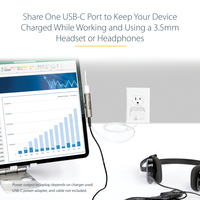 Startech.com Usb C Audio & Charge Adapter, Usb-c Audio Adapt 2
