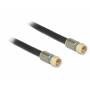Delock - DeLOCK Premium - HF-Kabel - F-Stecker (M) - F-Stecker (M) - 10,0m - Vierfachisolierung - (RG-6/U) - 120 dB - Schwarz (88950)