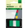 Sigel - Haftmarker Z-Marker Film Color-Tip, grn, 50 Blatt 25 x 43 mm, im Spender, Mae Spender: 39 x 69 mm (HN493)