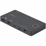 Startech - 2 Port Hybrid KVM Switch HDMI + USB-A & USB-C - 4K 60Hz HDMI 2.0 Monitor - Kompakter Desktop und/oder Laptop HDMI KVM Umschalter