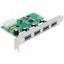 Delock - PCIe x1 Karte zu 4x extern USB Typ-A 5 Gbit/s, USB-Controller