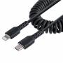  "Startech-StarTech.com 50cm USB C auf Lightning Kabel - spiralkabel - MFi-zertifiziert - Ladekabel fr iPhone/iPad - schwarz - langle-Startech-Hardware/Electronic"