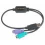 Datalogic - ADP-203 Wedge to USB Adapter PS/2-Kabel 0,5 m 2x 6-p Mini-DIN USB A Schwarz (90ACC1903)