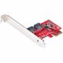  "Startech-StarTech.com Carte PCI Express SATA 2 ports - Carte Contrleur PCIe SATA - 6Gbps - ASM1166 Non-RAID - Convertisseur PCI Express 3.0 vers SATA - Connecteurs SATA Empil-Startech-Accessories"