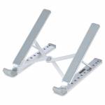 Startech - StarTech.com Foldable Laptop Riser Stand, Portable Height Adjustable Ergonomic Laptop Stand, Ventilated Aluminum Frame Supports 22lb (10Kg), Tilt/Raised/Angled Laptop/Tablet Stand, Collapsible Design