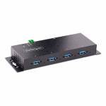 Startech - .com 4 端口工业 USB 3.0 5Gbps 集线器,坚固耐用 USB 集线器,带 15kV 空气/ 8kV 接点 ESD 和电涌保护