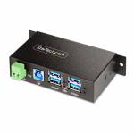 Startech - StarTech.com Hub USB 3.0 4 Ports avec 4x USB-A, Boîtier Industriel en Métal, Hub USB 4 ports avec Protection ESD, Montage Mural, sur Table ou sur Rail, USB 3.0/3.1/3.2 Gen 1 5Gbps