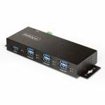Startech - StarTech.com Hub USB 3.0 7 Ports avec 7x USB-A, Boîtier Industriel en Métal, Hub USB 7 ports avec Protection ESD, Montage Mural, sur Table ou sur Rail, USB 3.0/3.1/3.2 Gen 1 5Gbps