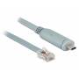 Delock - DELOCK Adapter USB2.0/C St > Seriell RS232 RJ45 St 0.5m grau