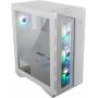 Micro-star - MSI MPG GUNGNIR 110R WHITE Mid Tower Gaming Computer Case 'White, 4x 120mm ARGB Fan, 1 to 6 ARGB Control board, USB Type-C, Tempered Glass, Center, ATX, mATX, mini-ITX'