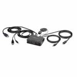 Startech - StarTech.com 2-Port Hybrid USB-C HDMI Cable KVM Switch, 4K 60Hz, Compact KVM with 6ft/1.8m USB-A/HDMI/Audio & 4ft/1.2m USB-C Integrated Host Cables, Bus Powered - Remote Push Button/Hotkey Switching