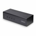 Startech - StarTech.com 4-Port Dual-Monitor DisplayPort KVM Switch, 4K 60Hz, 2x USB 5Gbps Hub Ports, 2x USB 2.0 HID Ports, Hotkey and Push-