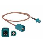 Delock - DeLOCK 90004 coaxial cable RG-316/U 0.5 m FAKRA Z Beige, Blue
