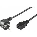 Microconnect - - Stromkabel - CEE 7/7 (M) gerade zu IEC 60320 C19 gewinkelt - Wechselstrom 250 V - 16 A - 5,0m - Schwarz (PE0771905)