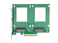 Delock - PCI Express 4.0 x8 Karte zu 2 x intern U.2 NVMe SFF-8639 - Bifurcation (LxB: 144 x 122 mm) (90162)