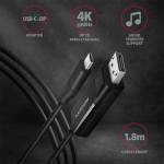 Axagon - Axagon RVC-DPC Videokabel-Adapter 1,8 m USB Typ-C DisplayPort Schwarz (RVC-DPC)