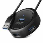 Axagon - HUE-P1A USB-A-Hub, 4x USB 3.0, externe Stromversorgung - 30 cm (HUE-P1A)