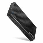 Axagon - EM2-GTR externes Gehuse fr M.2 SSDs USB-C 3.2 Gen 2, schwarz (EEM2-GTR)