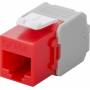 Wentronic - Wentronic Goobay CAT 6a KeyStone RJ45 Jack,ungeschirmt, 500MHz, Rot-Wei (90689)