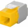 Wentronic - Wentronic Goobay CAT 6a KeyStone RJ45 Jack,ungeschirmt, 500MHz, Gelb-Wei (90691)