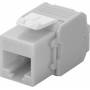 Wentronic - Goobay CAT 6a KeyStone RJ45 Jack,ungeschirmt, 500MHz, Hellgrau-Wei (90693)