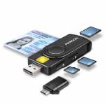 Axagon - CRE-SMP2A USB Smart Card & SD/microSD/SIM Card PocketReader (CRE-SMP2A)