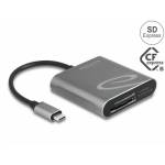 Delock - DeLOCK 91000 lecteur de carte m�moire USB 3.2 Gen 2 (3.1 Gen 2) Type-C Gris