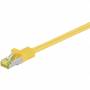Wentronic - goobay - Patch-Kabel - RJ-45 (M) zu RJ-45 (M) - 25cm - SFTP, PiMF -Cat.7 Rohkabel - halogenfrei, geformt, ohne Haken - Gelb (915