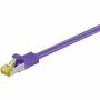 Wentronic - wentronic - Patch-Kabel - RJ-45 (M) bis RJ-45 (M) - 25 cm - SFTP, PiMF -Cat.7 Rohkabel - halogenfrei, geformt, ohne Haken - lila