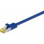 Wentronic - Goobay - Patch-Kabel - RJ-45 (M) bis RJ-45 (M) - 7,5m - SFTP, PiMF -Cat.7 Rohkabel - gepresst, halogenfrei - Blau (91628)