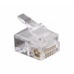Exertis Connect - Modularstecker fr Flachkabel, ungeschirmt, 6P6C (RJ12), VE: 10- fr Modular Flachkabel- ungeschirmt- 6P6C (RJ12)- 6 P