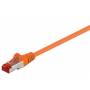 Wentronic - Goobay 92457 Netzwerkkabel 0,15 m Cat6 S/FTP (S-STP) Orange (92457)