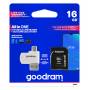 Goodram - Speicherkarte mit Adapter und GoodRam All in One M1A4-0160R12 (16 GB, Klasse 10, Adapter, MicroSDHC-Kartenleser, Speicherkarte)