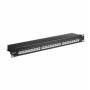 Wentronic - Goobay CAT 6 48,30cm (19) Patch Panel, 24 Port, Schwarz - STP geschirmt, Schwarz (93048)