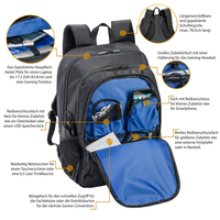 9 Pedea Game - Notebook-rucksack - 43 Cm (17. 3") - Schwarz / B 5