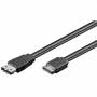 Wentronic - Goobay HDD eSATA Kabel 1.5GBits / 3GBits / 6GBits, Schwarz, 0.5 m - SATA L-Typ-Stecker > eSATA I-Typ-Stecker (93246)
