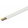 Wentronic - Goobay Telefonflachkabel 100 m Rolle,AWG 28,CCA (kupferkaschiertes Aluminium), Wei (93305)